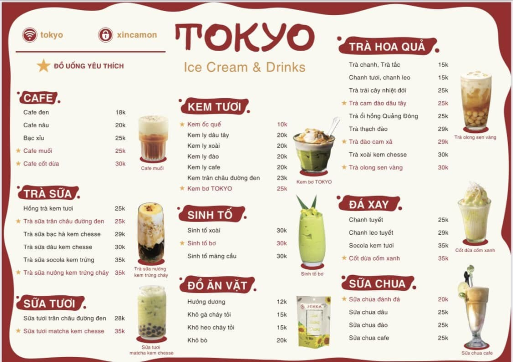 Menu Tokyo Ice Cream & Drink - CashPlus